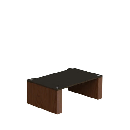 Blok Stax 2G Modul 220 HiFi-Rack-Modul Esche Schwarz/Nussbaum, Schrägansicht von oben mit Ablagefläche