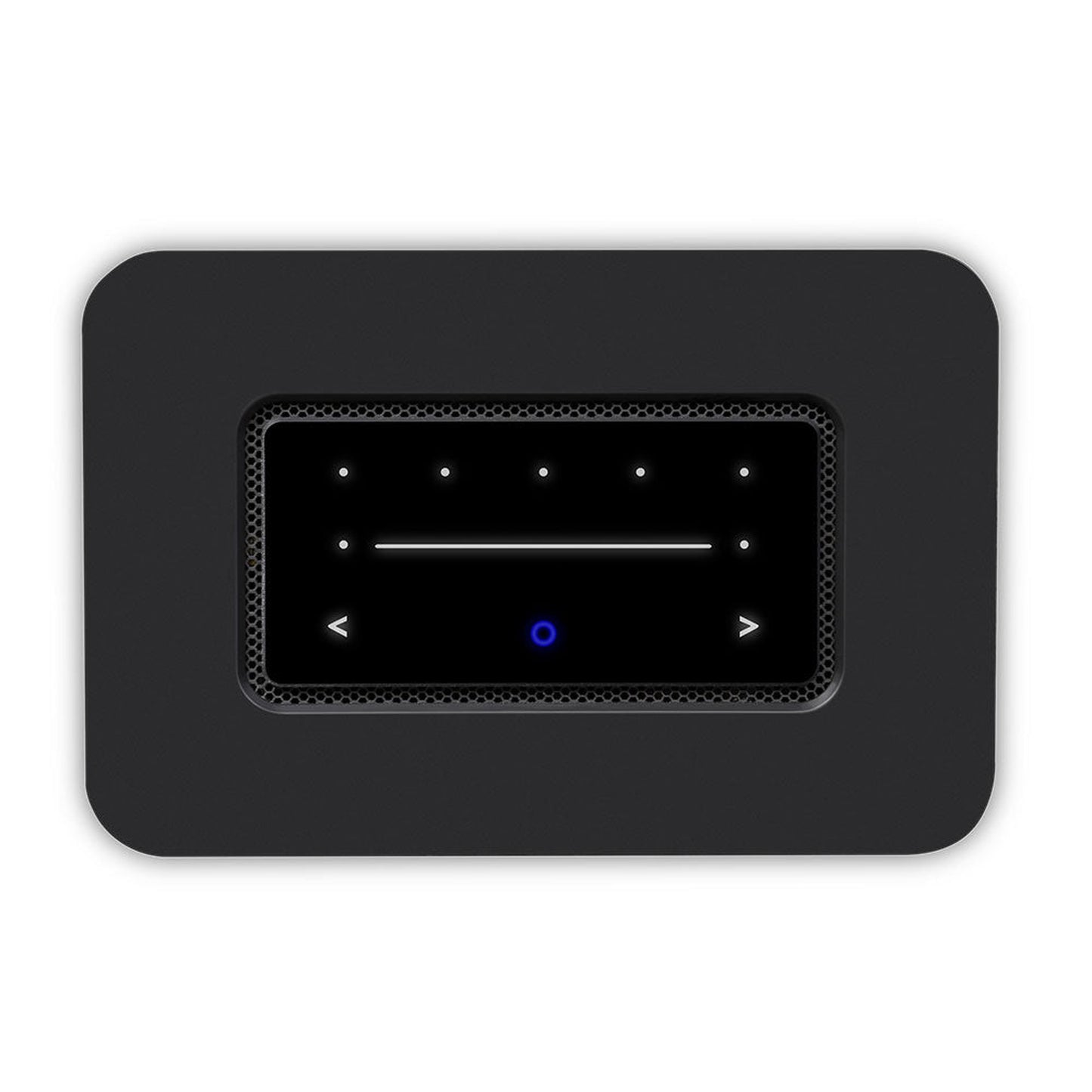 Bluesound Node Netzwerk-Streamer Schwarz Draufsicht auf das Touch-Bedienfeld
