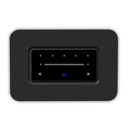 Bluesound Node Netzwerk-Streamer Schwarz Draufsicht auf das Touch-Bedienfeld