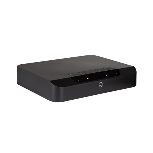 Bluesound Powernode EDGE Streaming-Verstärker Schwarz Schrägansicht von links oben