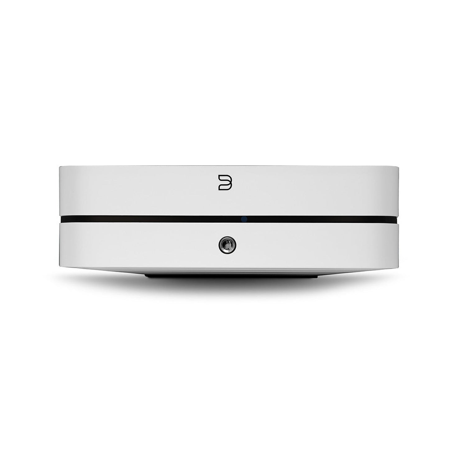 Bluesound Powernode N331 Streaming-Verstärker Weiss Frontansicht mit Kopfhörerbuchse