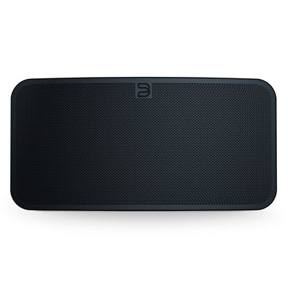 Bluesound Pulse 2i Streaming-Lautsprecher Schwarz Frontansicht mit Lautsprechergitter