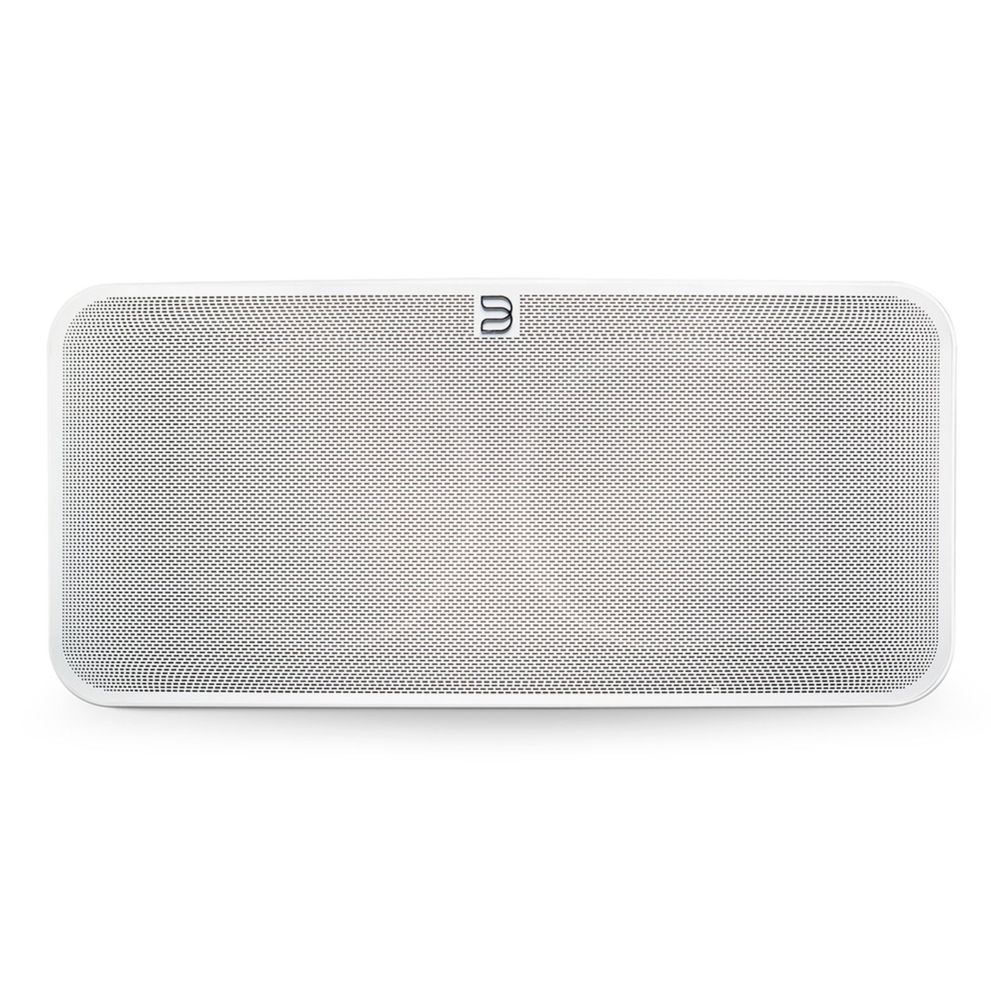 Bluesound Pulse 2i Streaming-Lautsprecher Weiss Frontansicht mit Lautsprechergitter