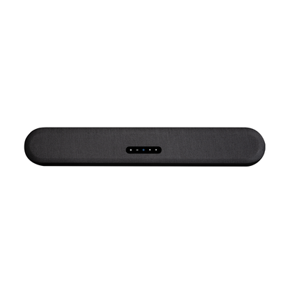 Bluesound Pulse Cinema Mini Soundbar Schwarz Draufsicht mit LED-Statusanzeige