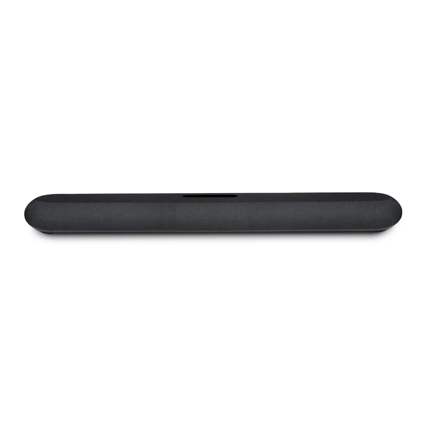 Bluesound Pulse Cinema Mini Soundbar Schwarz Frontansicht mit Stoffbespannung