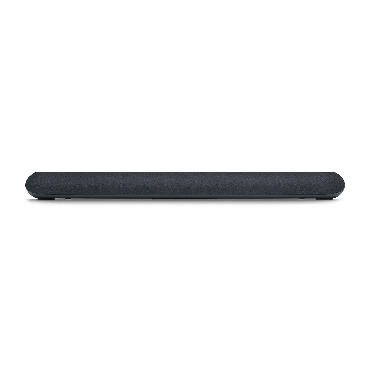 Bluesound Pulse Cinema Mini Soundbar Schwarz Schrägansicht von vorne oben mit Stoffbespannung