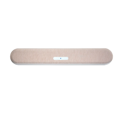 Bluesound Pulse Cinema Mini Soundbar Tan Draufsicht mit LED-Statusanzeige