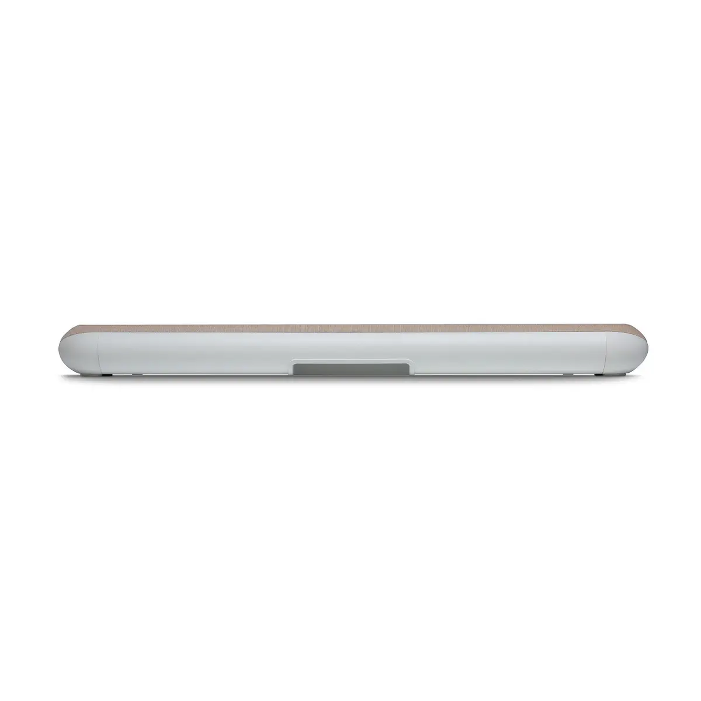 Bluesound Pulse Cinema Mini Soundbar Tan Rückansicht mit Aussparung für die Wandmontage