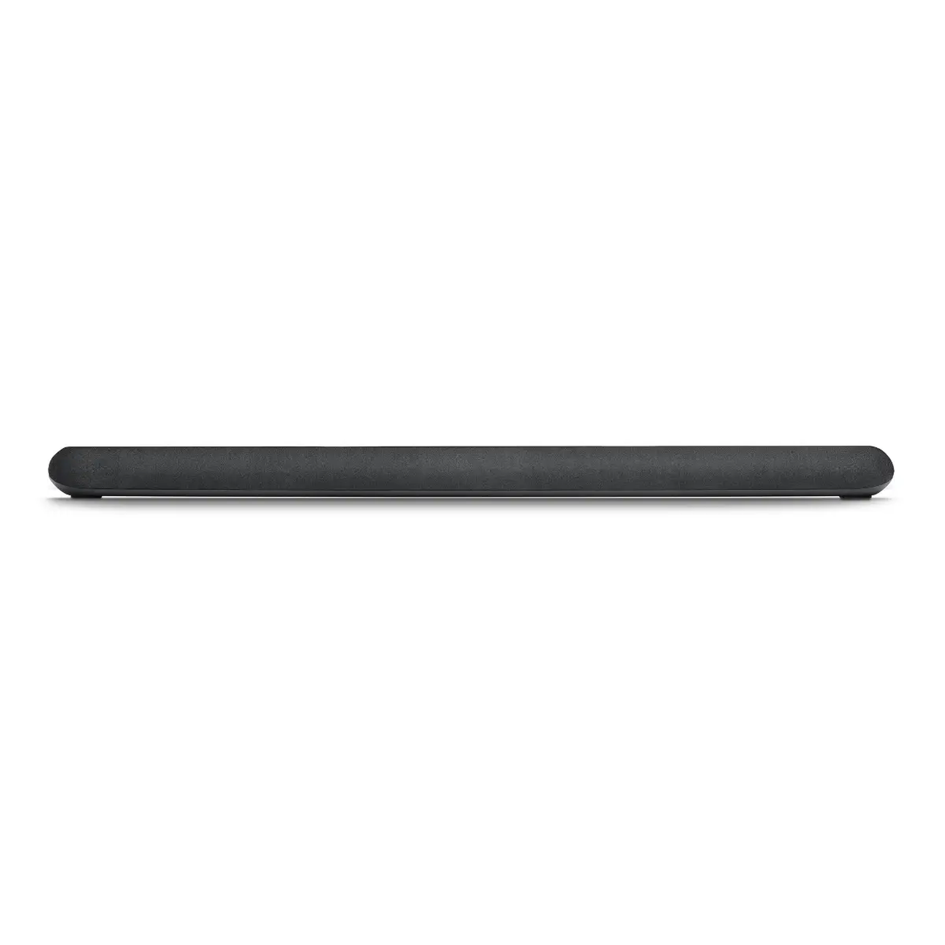 Bluesound Pulse Cinema Soundbar Schwarz Frontansicht mit Stoffbespannung