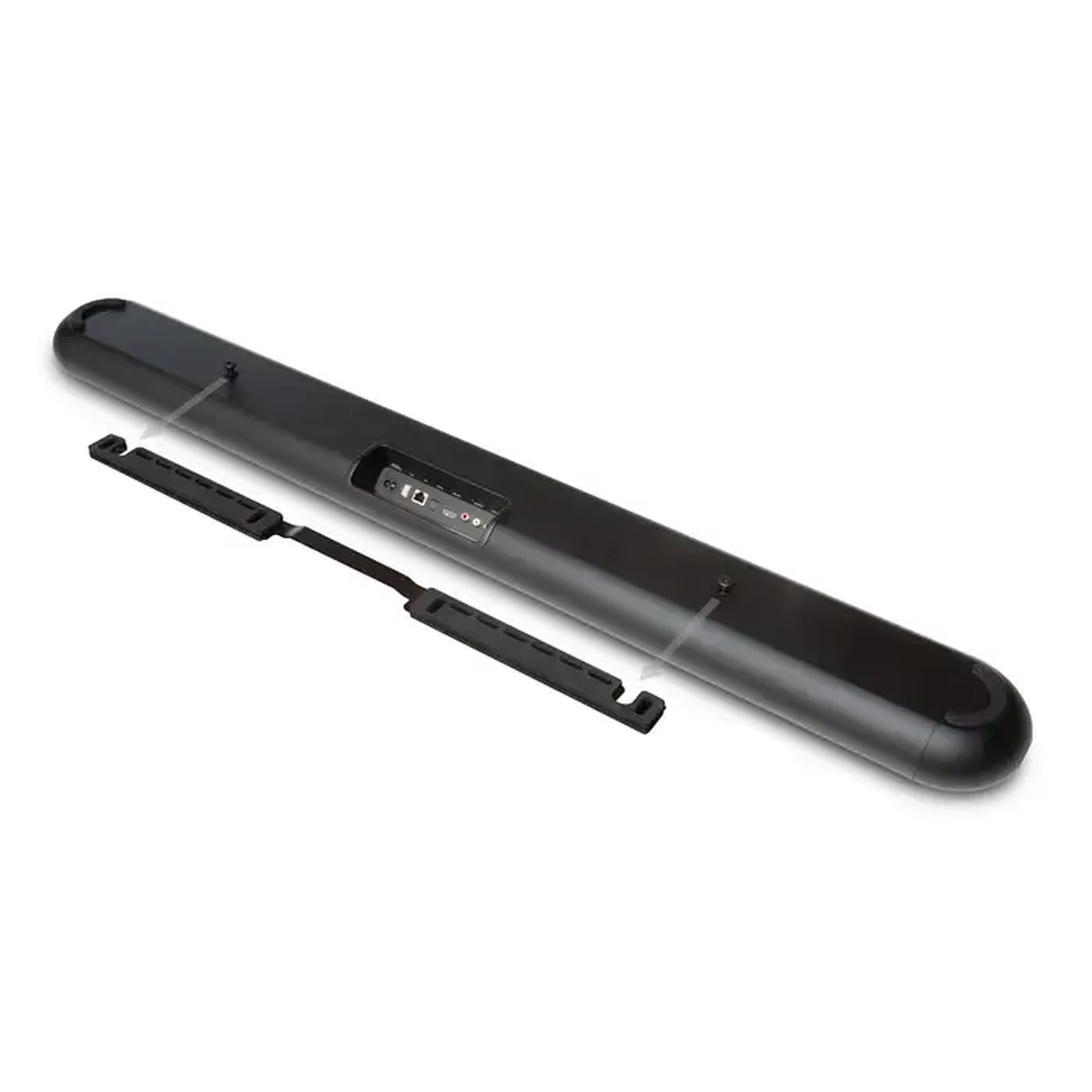Bluesound Pulse Cinema Soundbar Schwarz Lieferumfang mit Soundbar und Wandhalterung