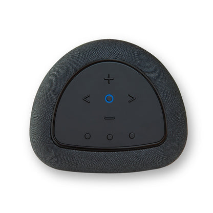 Bluesound Pulse Flex 2025 Streaming-Lautsprecher Schwarz Draufsicht auf das Touch-Bedienfeld