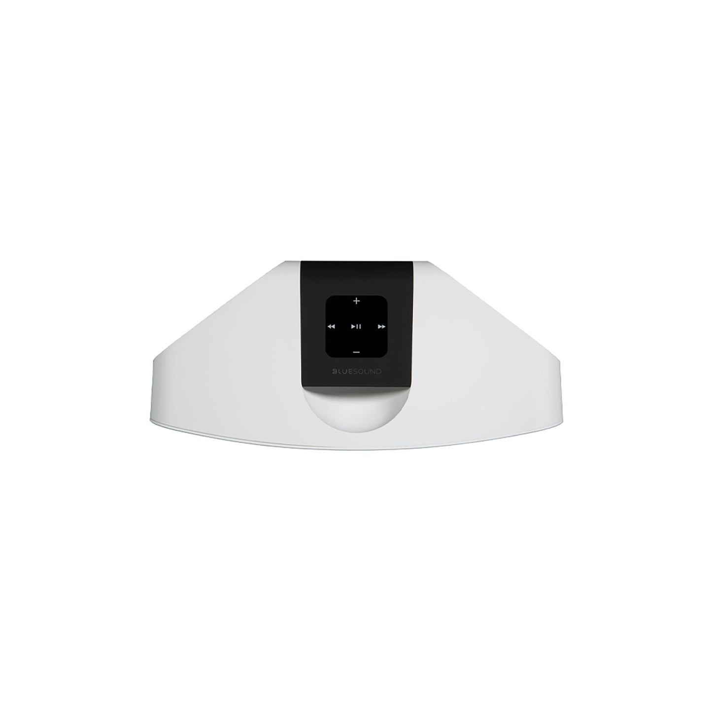 Bluesound Pulse Mini 2i Streaming-Lautsprecher Weiss Draufsicht auf das Bedienfeld