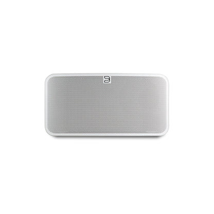 Bluesound Pulse Mini 2i Streaming-Lautsprecher Weiss Frontansicht mit Lautsprechergitter