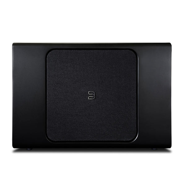 Bluesound Pulse Sub+ Subwoofer Schwarz Frontansicht mit Gitter