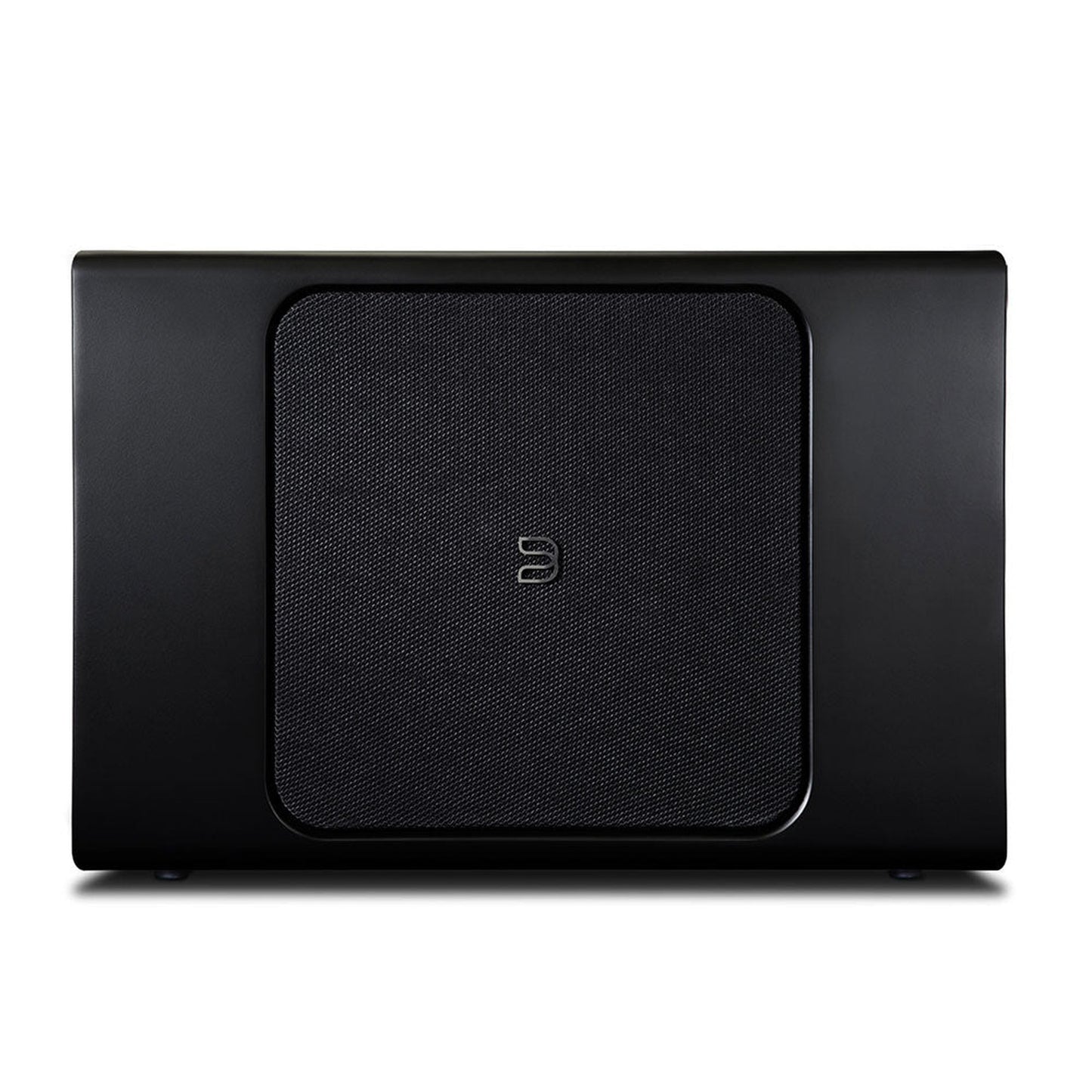 Bluesound Pulse Sub+ Subwoofer Schwarz Frontansicht mit Gitter