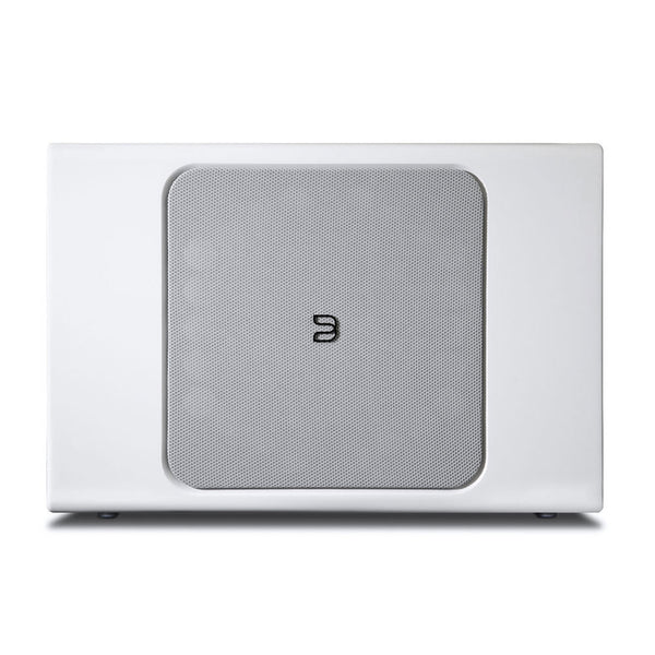 Bluesound Pulse Sub+ Subwoofer Weiss Frontansicht mit Gitter
