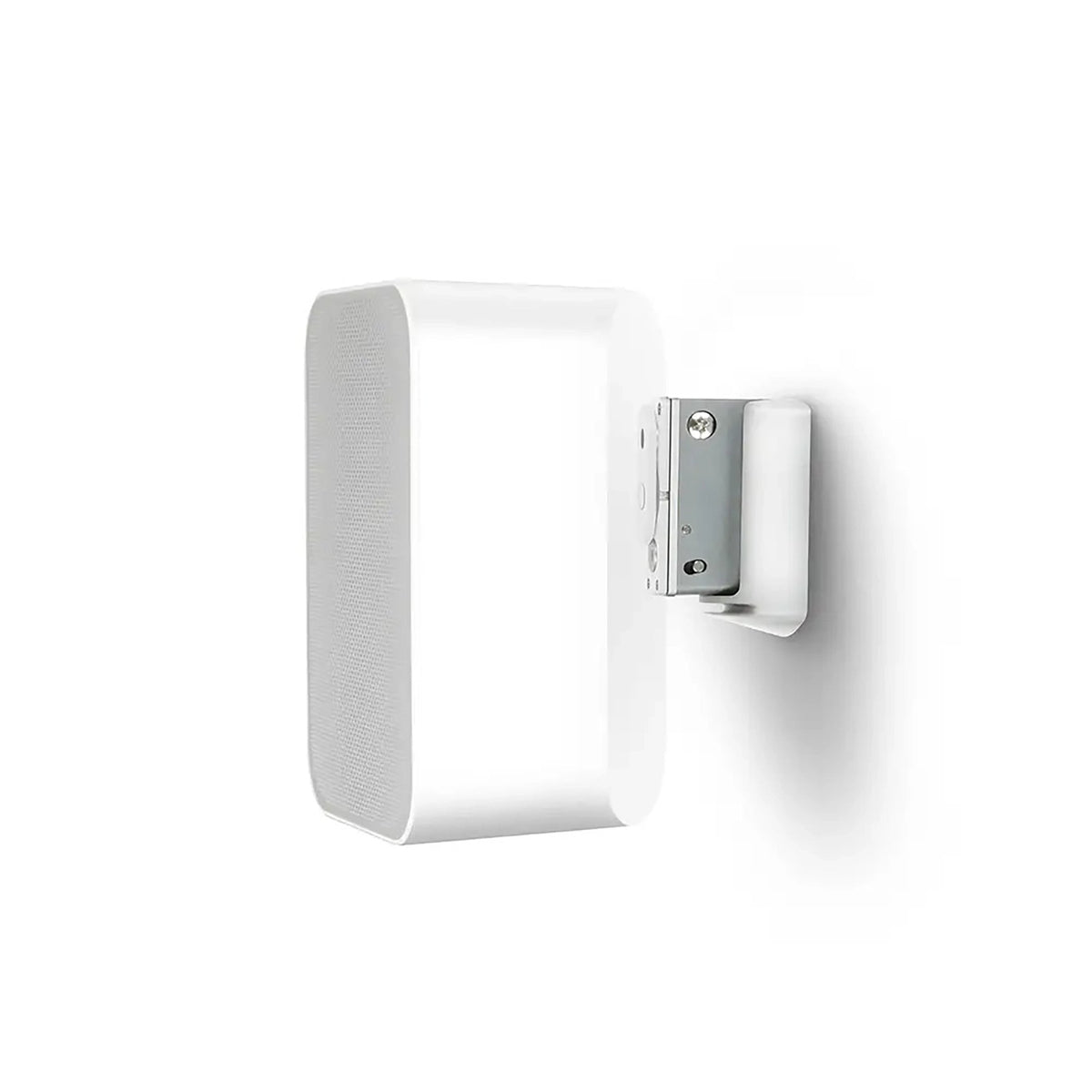 Bluesound WM100 Wandhalterung Weiss mit Lautsprecher, Montageansicht