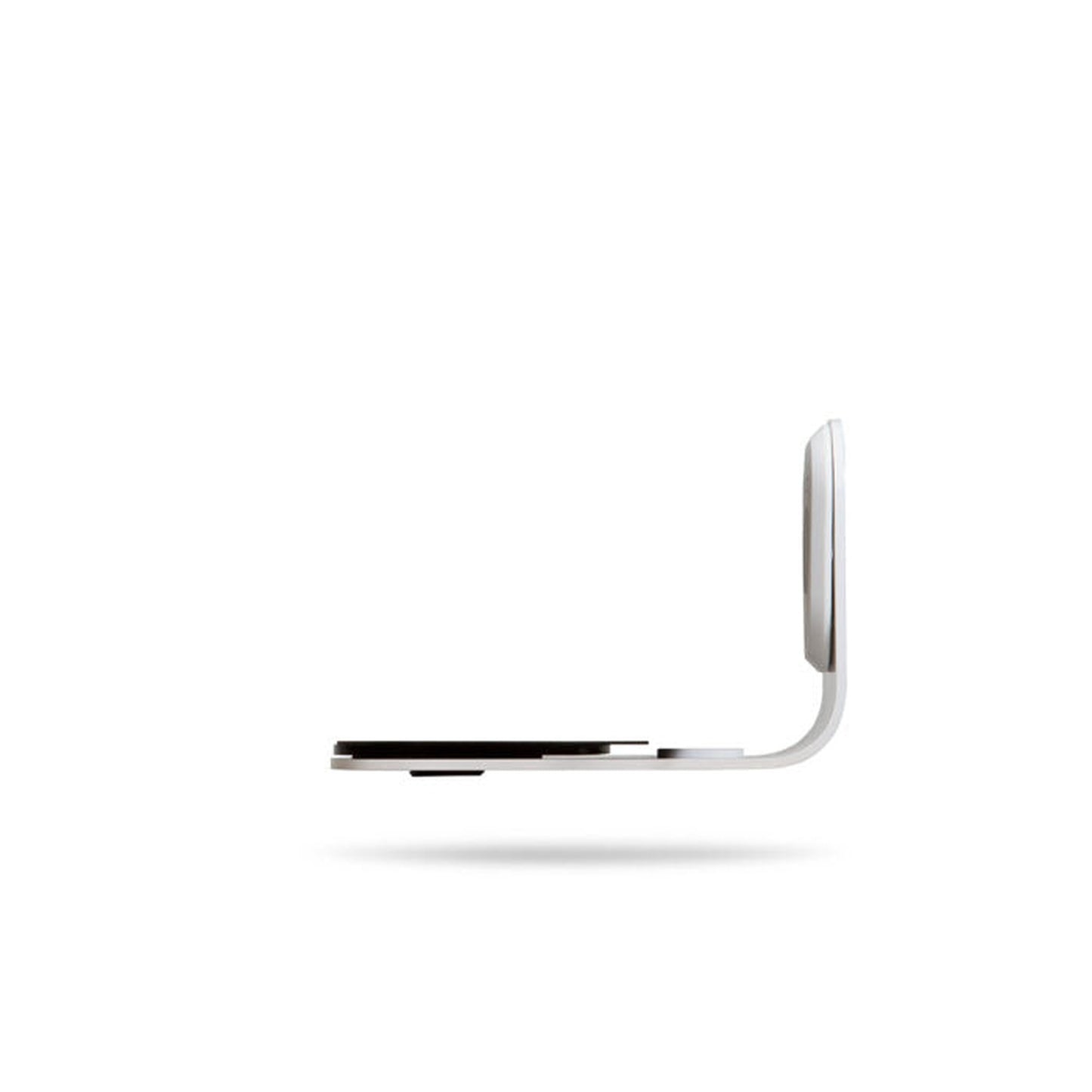 Bluesound WM200 Wandhalterung Weiss Seitenansicht mit L-Profil und Wandplatte