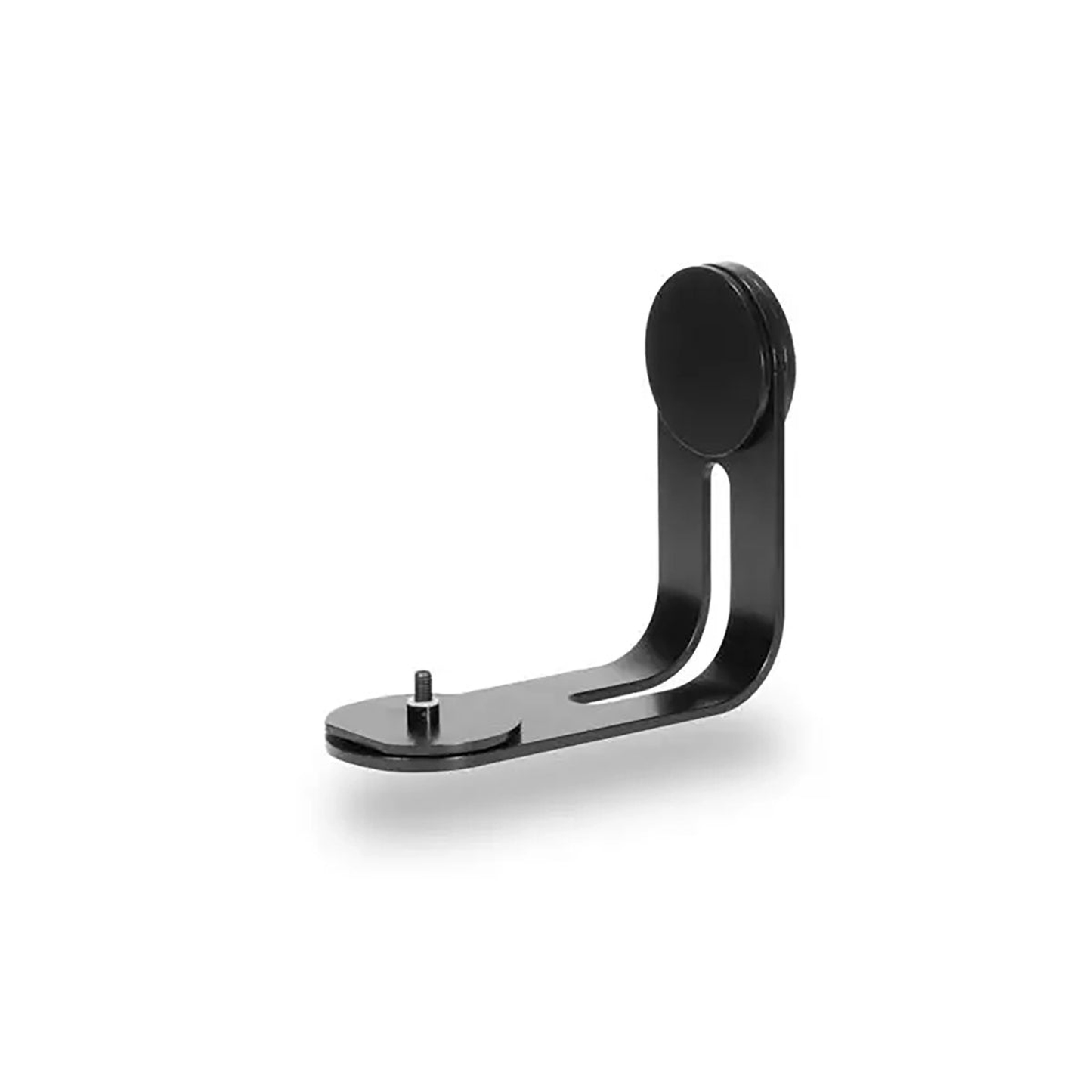 Bluesound WM230 Wandhalterung Pulse M Schwarz Schrägansicht der Metallhalterung mit Auflagedorn