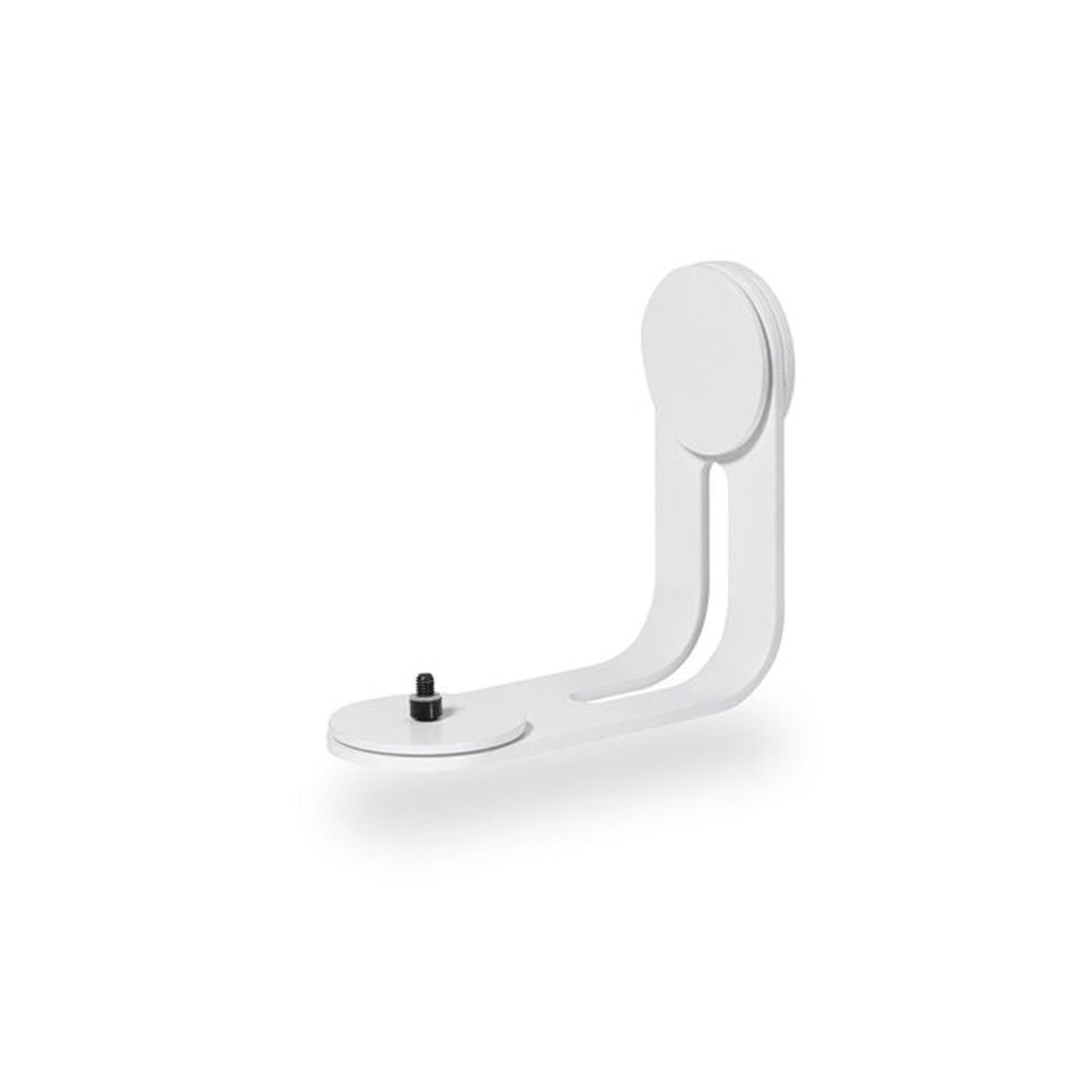 Bluesound WM230 Wandhalterung Pulse M Weiss Schrägansicht der Metallhalterung mit Auflagedorn