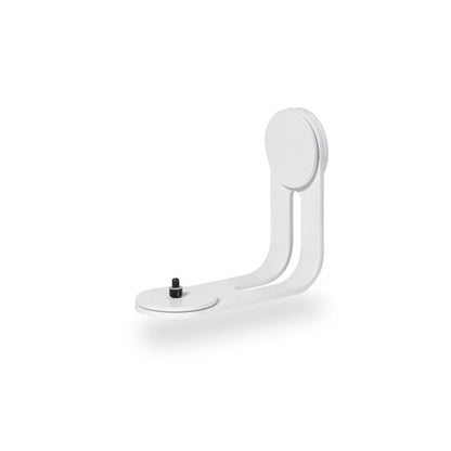 Bluesound WM230 Wandhalterung Pulse M Weiss Schrägansicht der Metallhalterung mit Auflagedorn