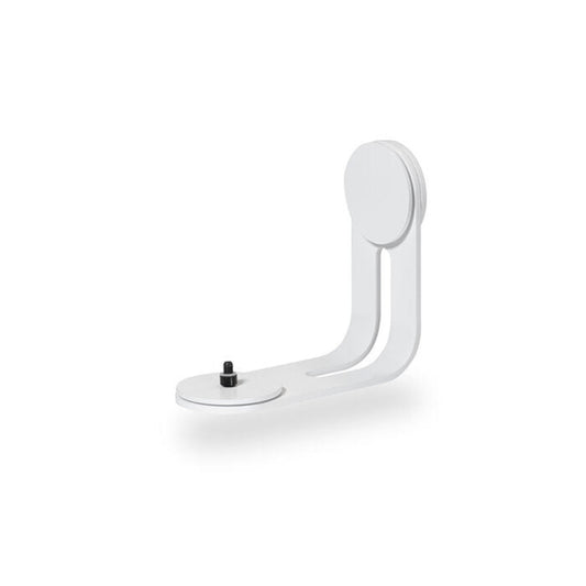 Bluesound WM230 Wandhalterung Pulse M Weiss Schrägansicht der Metallhalterung mit Auflagedorn