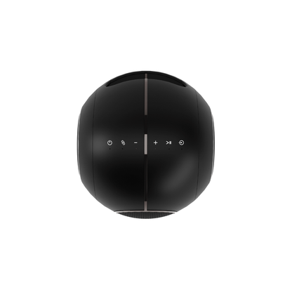 Cabasse The Pearl Myuki Aktivlautsprecher Draufsicht mit Touch-Bedienfeld und Sensortasten in Schwarz