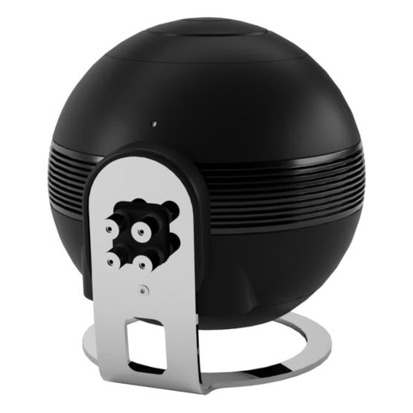 Cabasse The Pearl Sub Subwoofer Rückansicht mit Anschlussfeld und Cinch-Eingängen, Schwarz