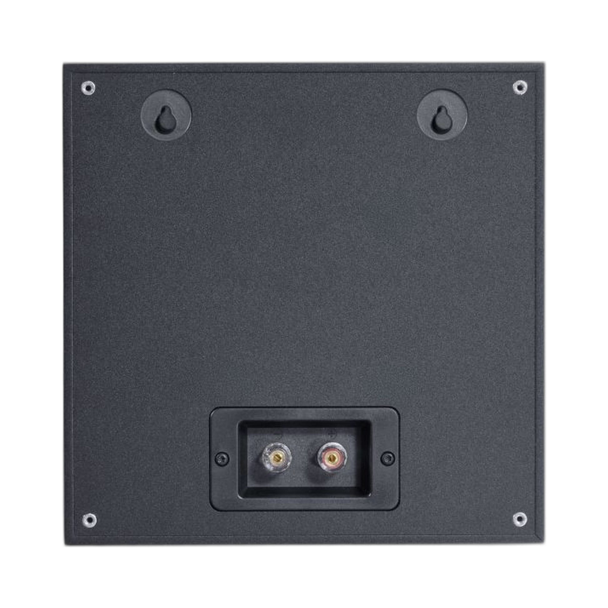 Canton Atelier InWall 3 Einbaulautsprecher schwarz Rückansicht mit Anschlussfeld und Montagepunkten