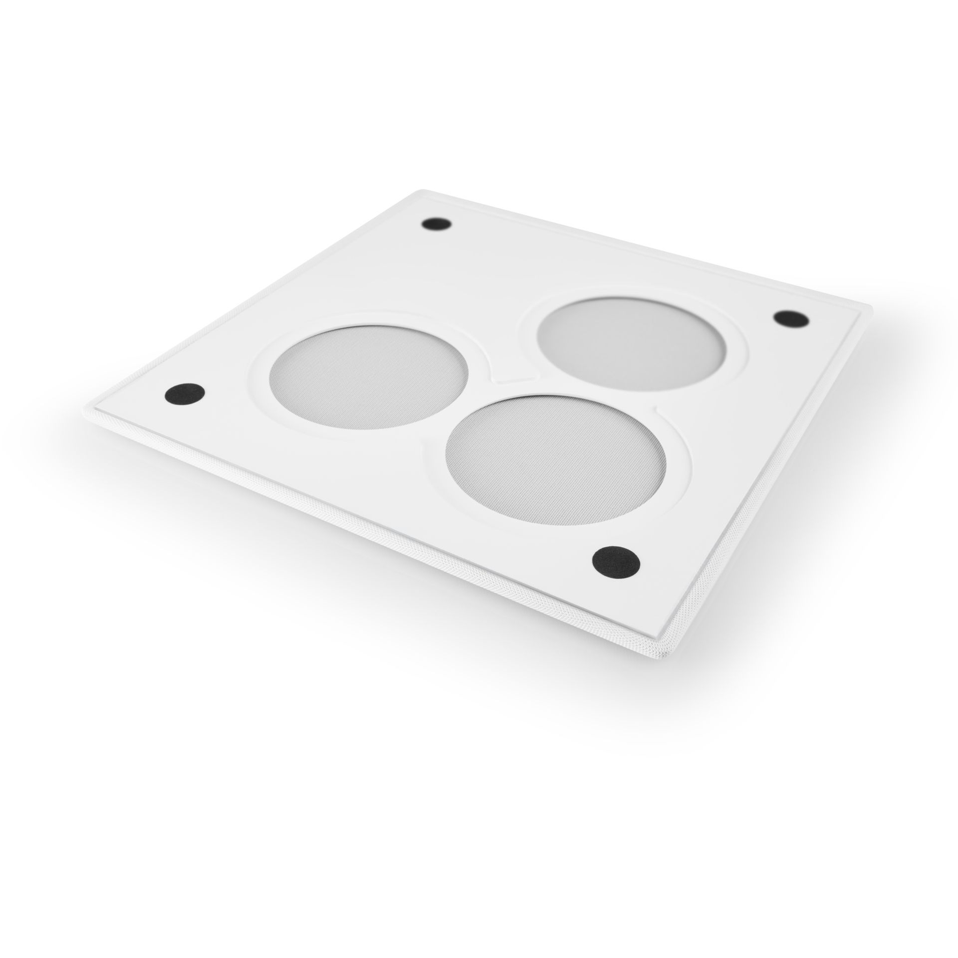 Canton Atelier InWall 3 Einbaulautsprecher weiss Detailansicht der magnetischen Abdeckung von hinten