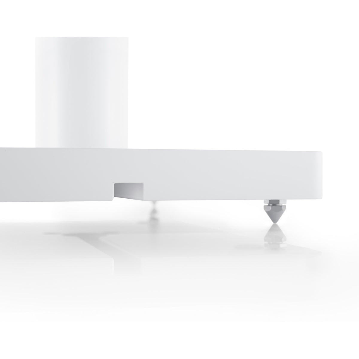 Canton Basic LS Lautsprecherständer Weiss Matt Detailansicht Standfuss mit Spike