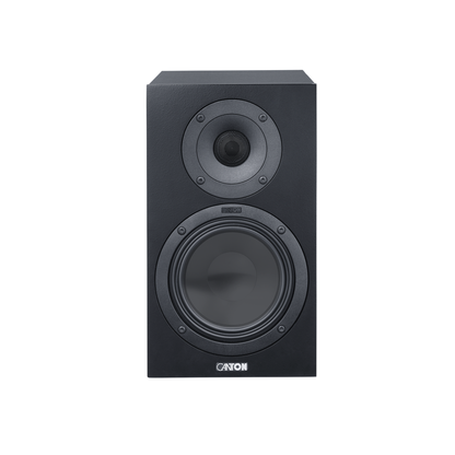 Canton GLE 20 S2 Regallautsprecher Schwarz Frontansicht ohne Abdeckung mit Hochtöner und Waveguide