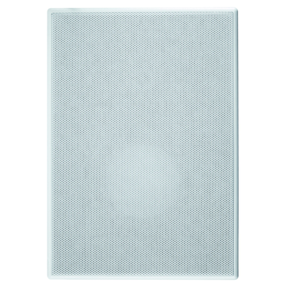 Canton InWall 845 Einbaulautsprecher weiss Frontansicht mit montierter weisser Lochblech-Abdeckung