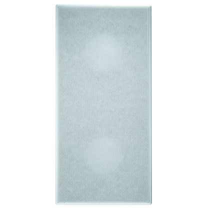 Canton InWall 845 LCR Einbaulautsprecher weiss Frontansicht mit montierter weisser Lochblech-Abdeckung
