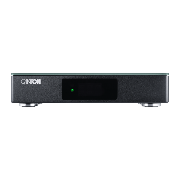 Canton Smart Connect 5.1 S2 Streaming-Vorverstärker Frontansicht mit Displayfenster und grüner Status-LED