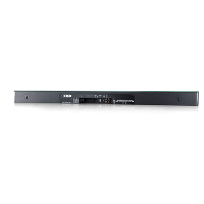 Canton Smart Libero Cinema Set Heimkino-Set Schwarz Rückansicht der Soundbar 10 mit HDMI- und Netzwerkanschlüssen