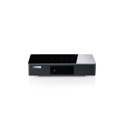 Canton Smart Libero Set 2 Streaming-Set Schwarz Frontansicht des Smart Connect mit Touch-Bedienfeld