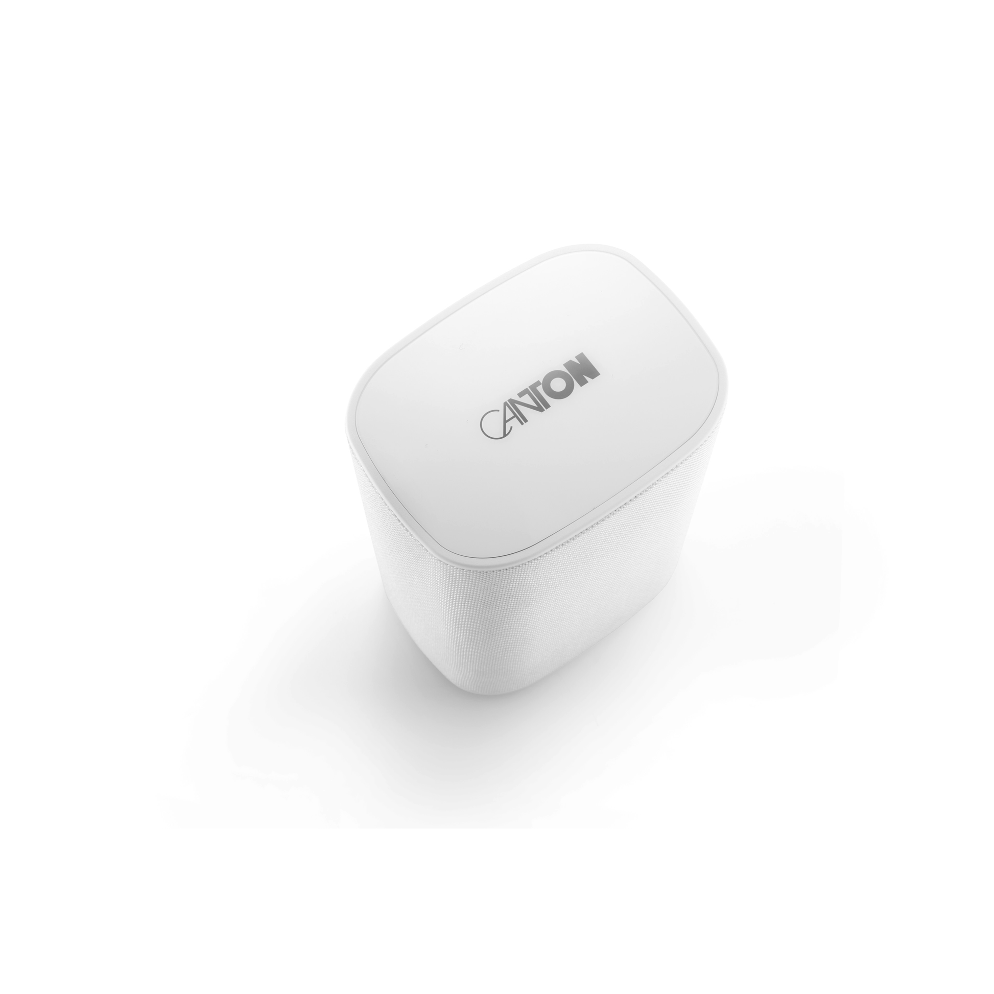 Canton Smart Libero Set 4 Surround-Set Weiss Draufsicht auf die Oberseite mit Canton Logo