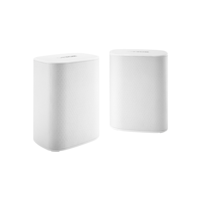 Canton Smart Libero Surround-Lautsprecher Stereopaar in Weiss, Gehäuse mit feiner Stoffbespannung