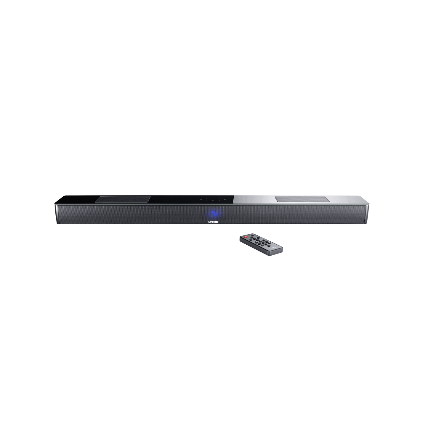 Canton Smart Soundbar 10 S2 Soundbar Schwarz Frontansicht mit Fernbedienung