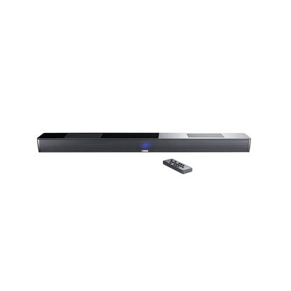 Canton Smart Soundbar 10 S2 Soundbar Schwarz Frontansicht mit Fernbedienung