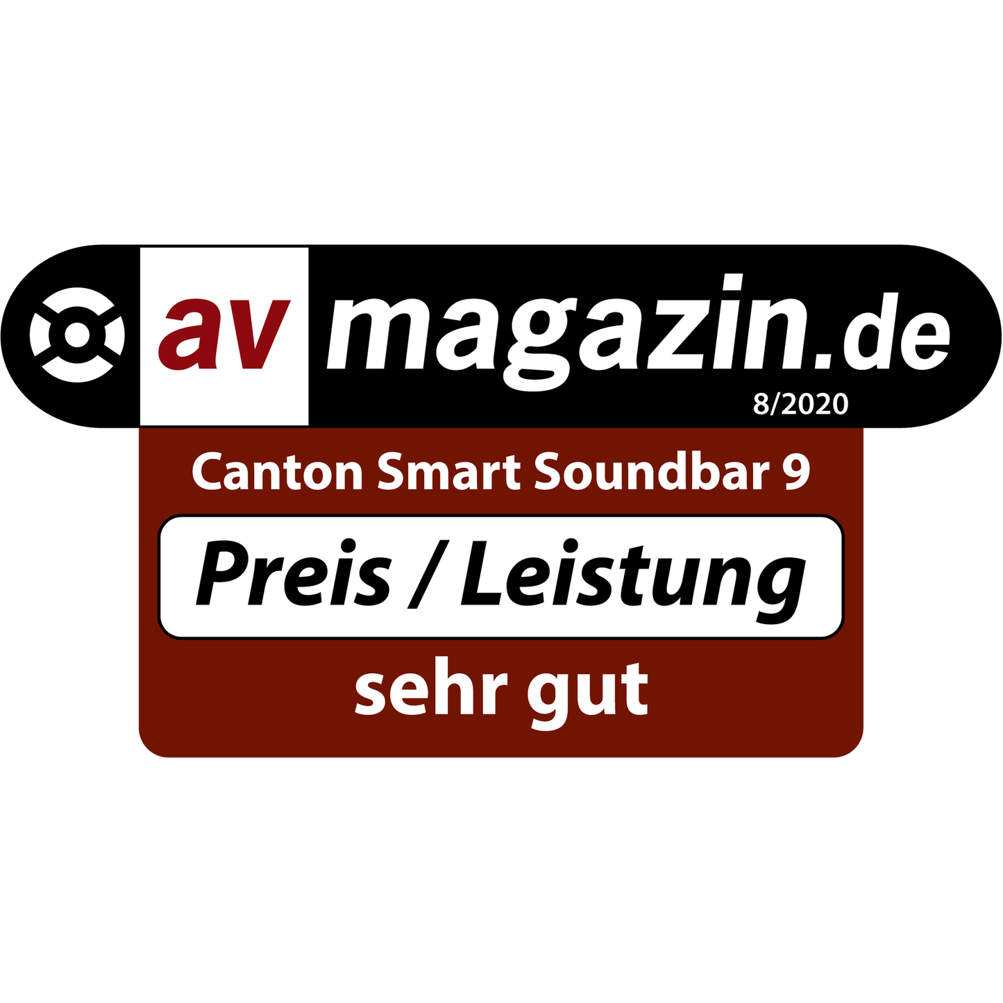 Canton Smart Soundbar 9 S2 Soundbar Auszeichnung av-magazin.de Bewertung sehr gut 8/2020