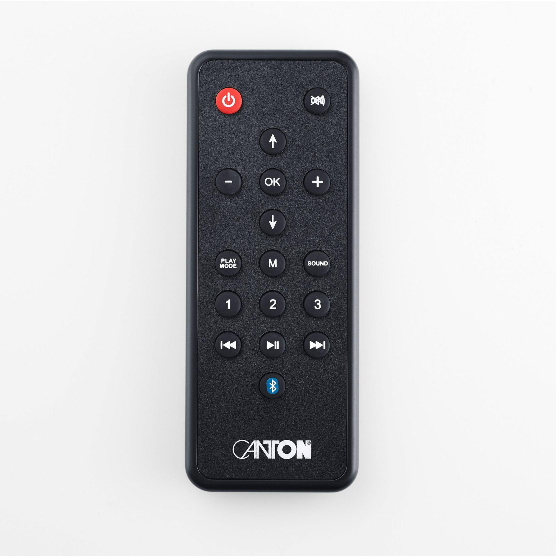 Canton Smart Soundbar 9 S2 Soundbar Fernbedienung mit Tasten für Lautstärke, Klang, Play-Modus und Bluetooth