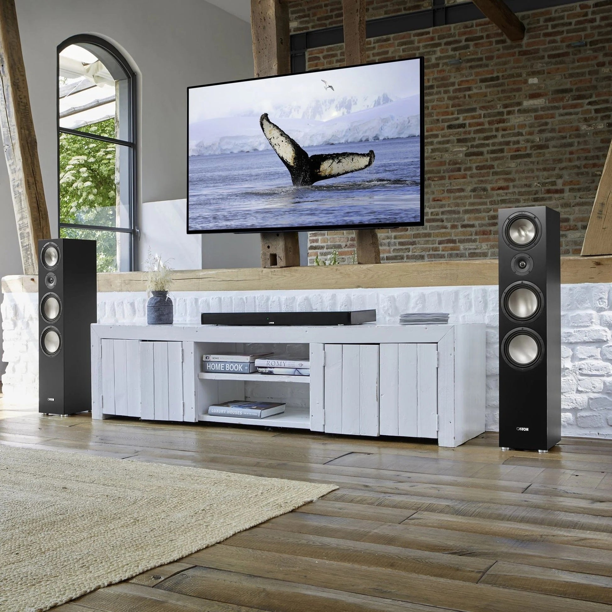 Canton Smart Sounddeck 100 S2 Sounddeck Schwarz Lifestyle im Heimkino mit Standlautsprechern