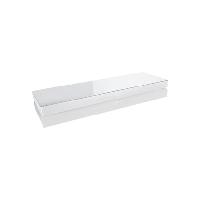 Canton Smart Sounddeck 100 S2 Sounddeck Weiss Schrägansicht von oben mit Glasplatte