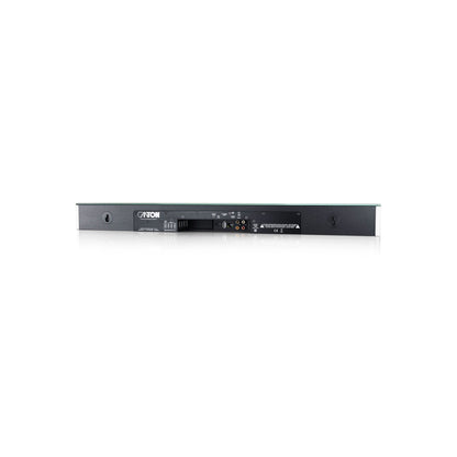 Canton Sound M Soundbar Weiss Anschlussfeld auf der Rückseite mit Digital- und Analogeingängen