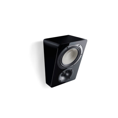 Canton Townus AR 5 Dolby Atmos Lautsprecher Schwarz Schrägansicht von oben auf die geneigte Treiberfront
