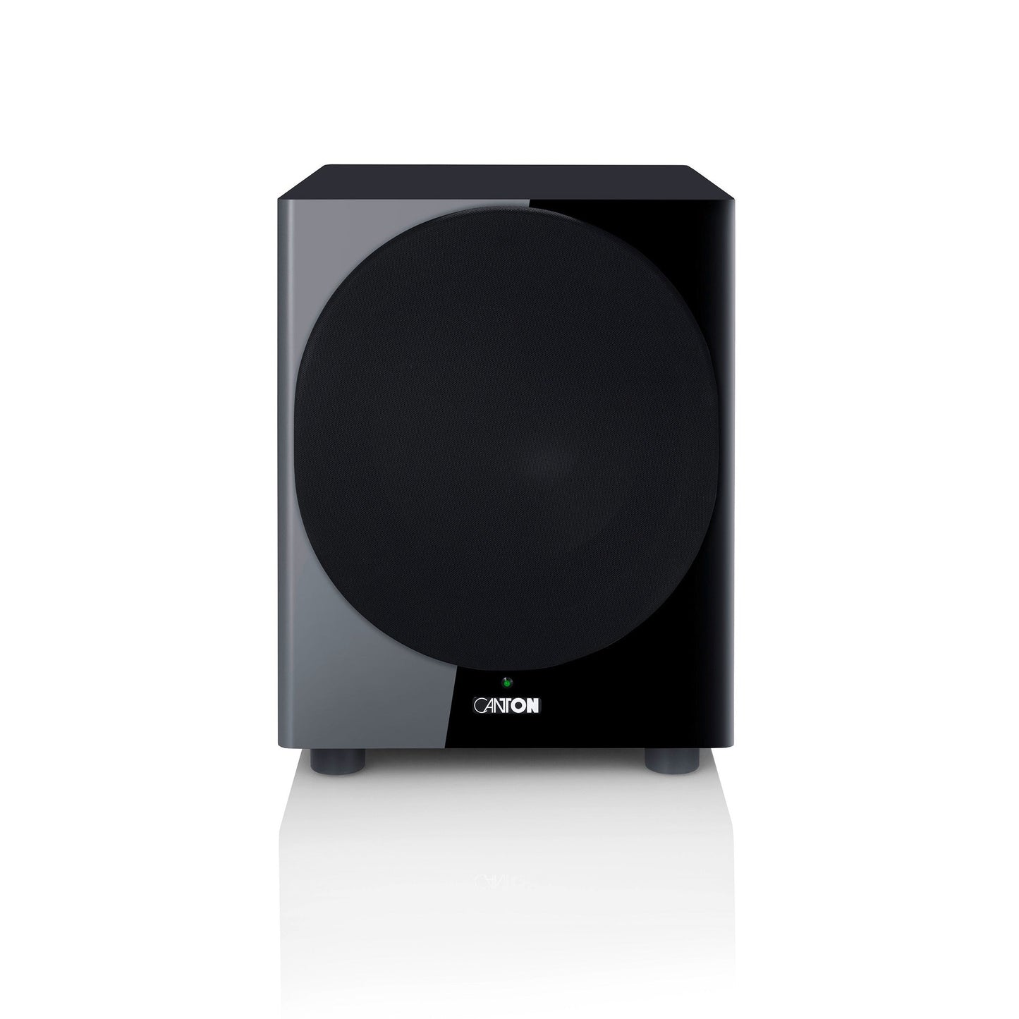 Canton Townus Sub 12 Aktiv-Subwoofer Schwarz Frontansicht mit magnetischer Stoffabdeckung
