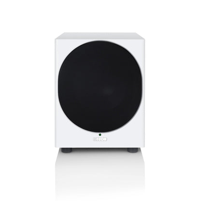 Canton Townus Sub 12 Aktiv-Subwoofer Weiss Frontansicht mit magnetischer Stoffabdeckung