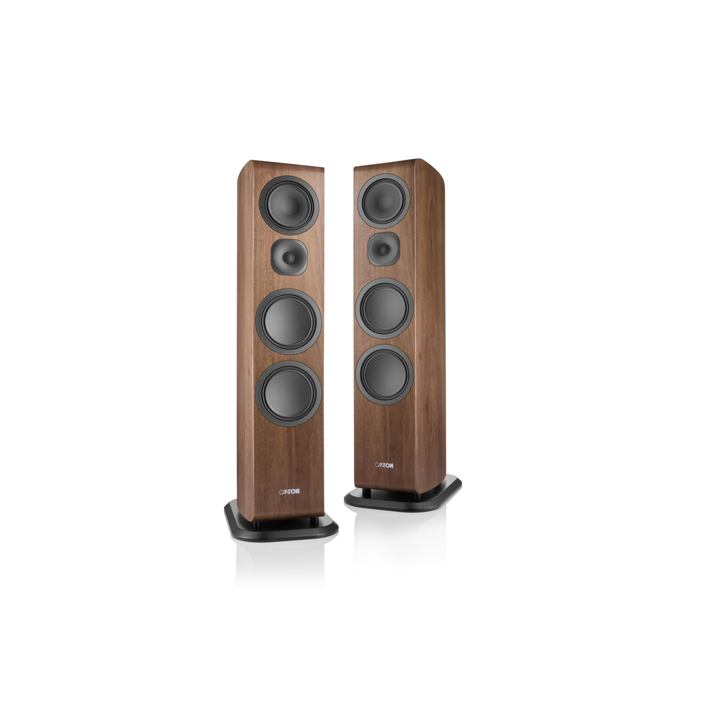Canton Vento 101 Standlautsprecher Nussbaum Stereopaar frontal ohne Abdeckung